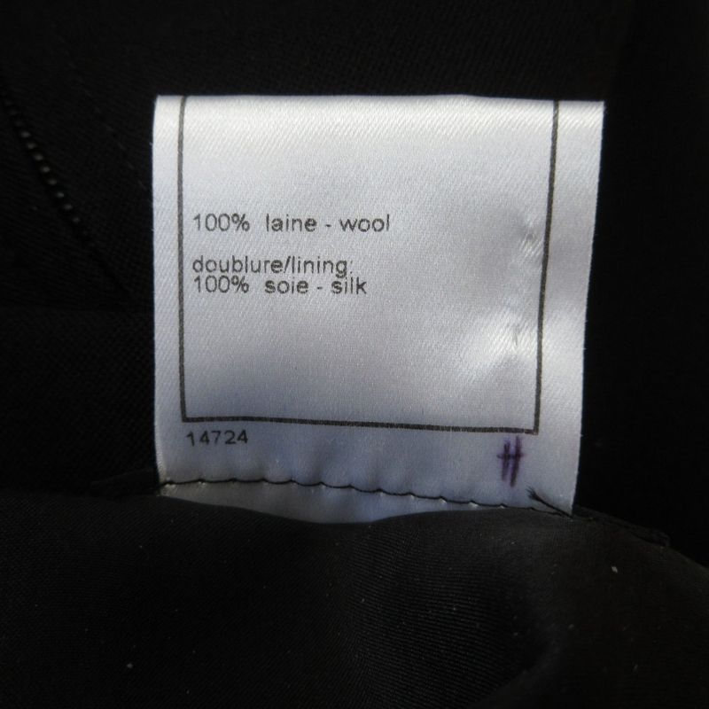 Chanel Coco Mark Charm Zipper Midi Skirt P19746 Size 40 Black Women Used