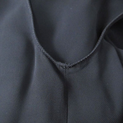 Prada Frill Collar Sleeveless Pleated Dress Size 38 Black Women's Preowned USED