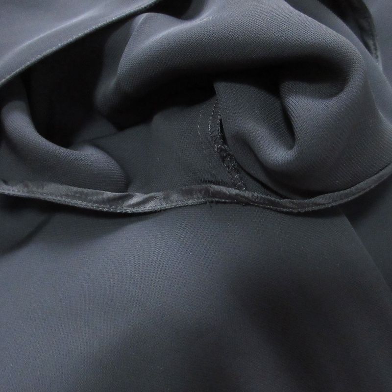 Prada Frill Collar Sleeveless Pleated Dress Size 38 Black Women's Preowned USED