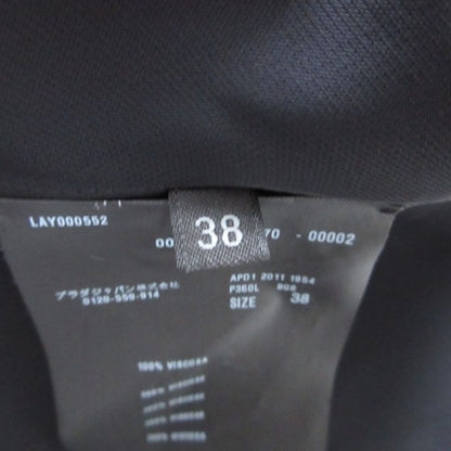 Prada Frill Collar Sleeveless Pleated Dress Size 38 Black Women's Preowned USED