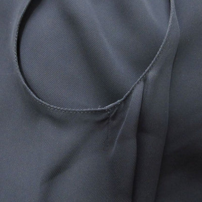 Prada Frill Collar Sleeveless Pleated Dress Size 38 Black Women's Preowned USED