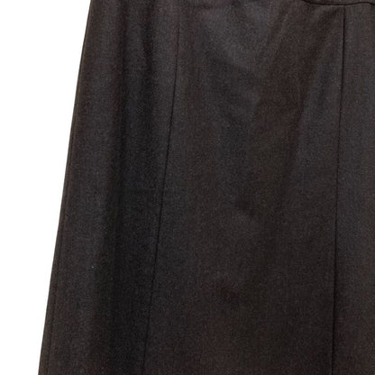 01A Chanel Cashmere Blend Skirt With Coco Mark Plate P18201 Size 38 Dark Brown