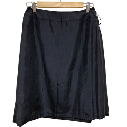 01A Chanel Cashmere Blend Skirt With Coco Mark Plate P18201 Size 38 Dark Brown