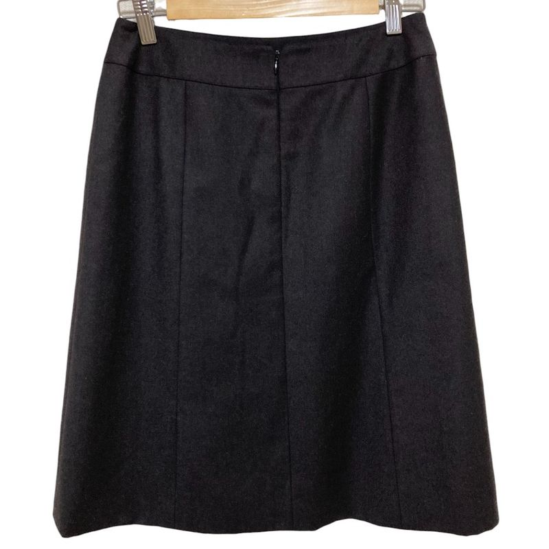 01A Chanel Cashmere Blend Skirt With Coco Mark Plate P18201 Size 38 Dark Brown