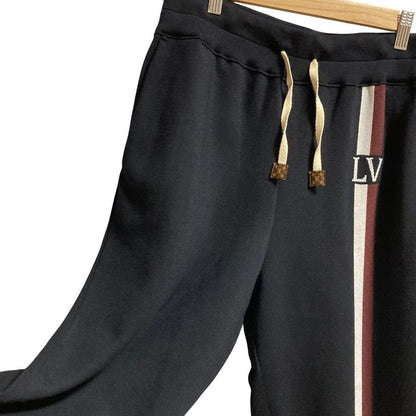 Louis Vuitton Monogram Line Cashmere Blend Cotton Knit Pants Size XL Navy Women