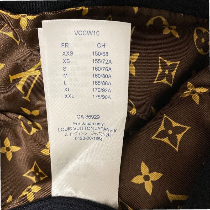 Louis Vuitton Monogram Line Cashmere Blend Cotton Knit Pants Size XL Navy Women