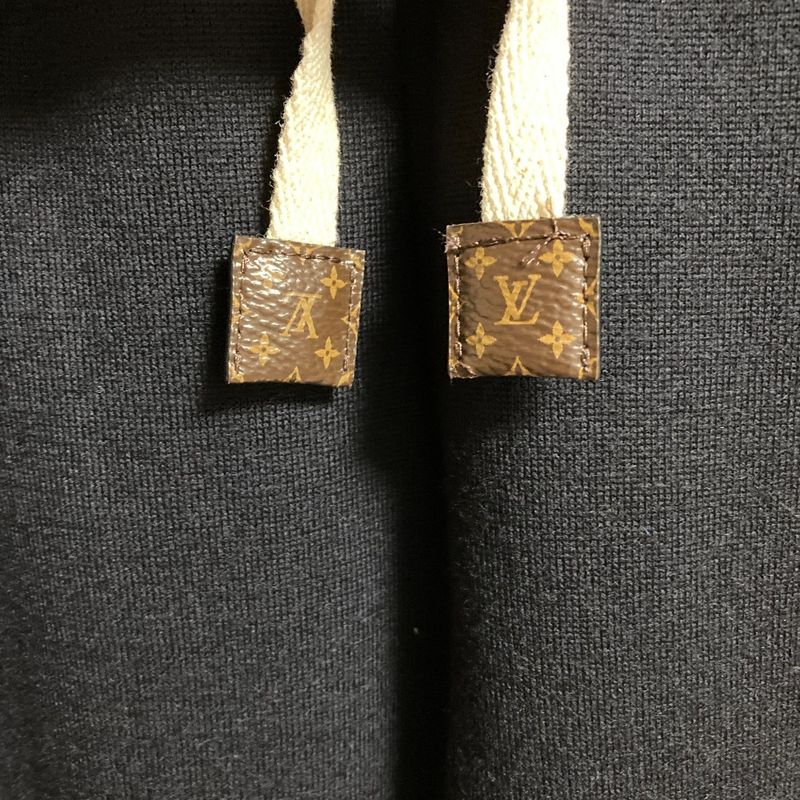 Louis Vuitton Monogram Line Cashmere Blend Cotton Knit Pants Size XL Navy Women