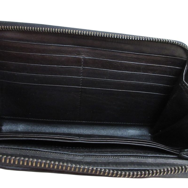 Good Bottega Veneta Intrecciato Leather Round Zipper Long Wallet Long Wallet