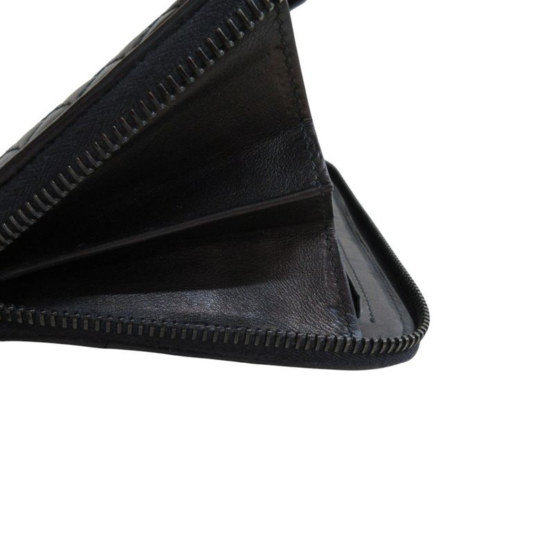 Good Bottega Veneta Intrecciato Leather Round Zipper Long Wallet Long Wallet