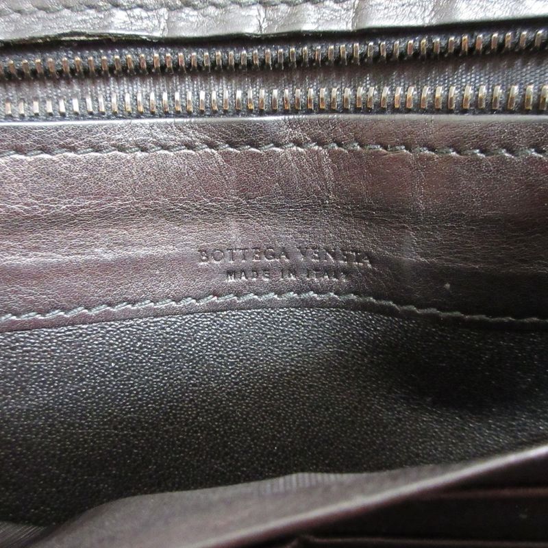 Good Bottega Veneta Intrecciato Leather Round Zipper Long Wallet Long Wallet