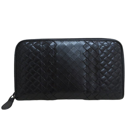 Good Bottega Veneta Intrecciato Leather Round Zipper Long Wallet Long Wallet