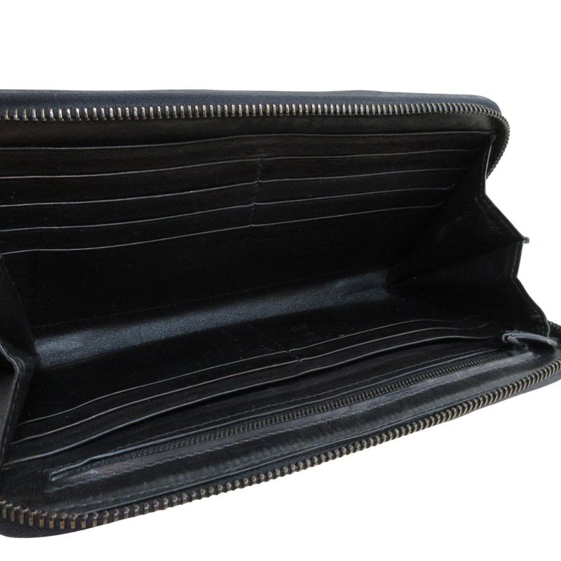 Good Bottega Veneta Intrecciato Leather Round Zipper Long Wallet Long Wallet