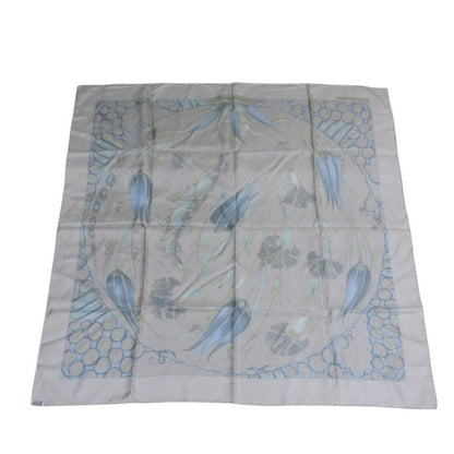 Hermes Carré 90 Ceramique Ottomane Porcelain Silk Scarf Grey Ladies Used