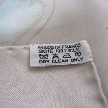 Hermes Carré 90 Ceramique Ottomane Porcelain Silk Scarf Grey Ladies Used
