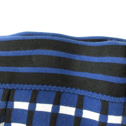 Prada Checked Knit Skirt Size 40 Blue Women's Preowned USED