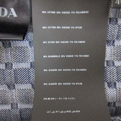 Prada Checked Knit Skirt Size 40 Blue Women's Preowned USED