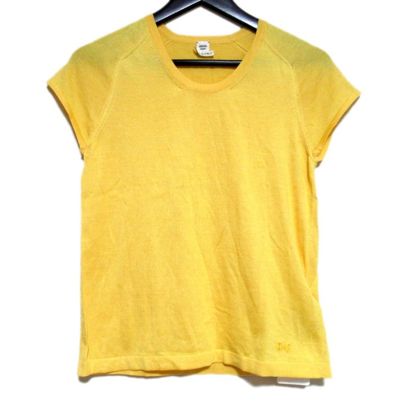 Unused Hermes Silk Cotton Short Sleeve Knit Cut And Sewn Summer Knit Size 36