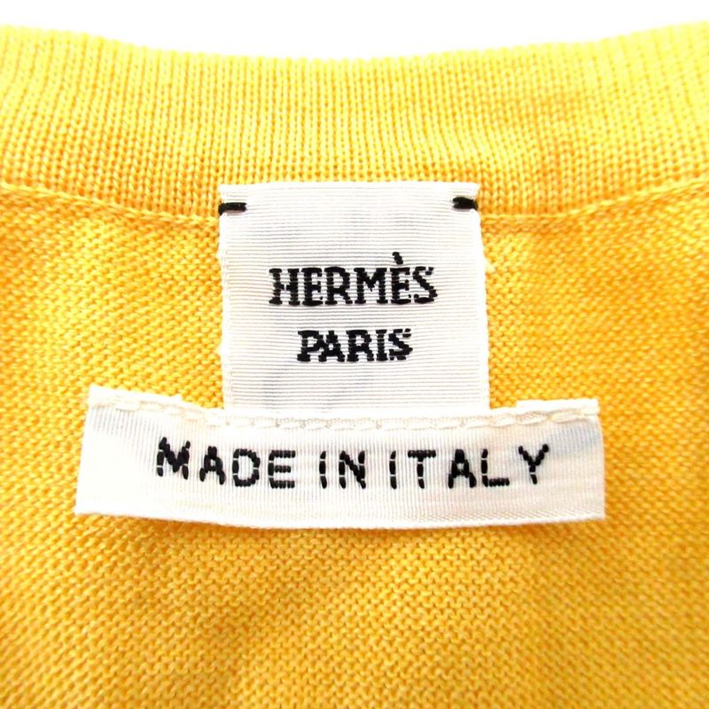 Unused Hermes Silk Cotton Short Sleeve Knit Cut And Sewn Summer Knit Size 36
