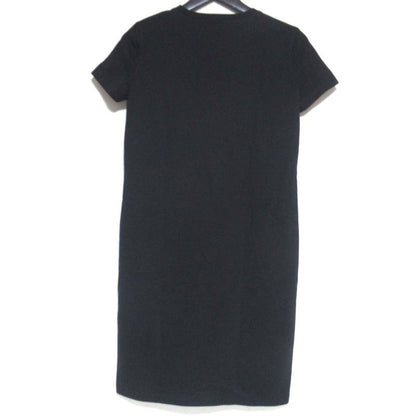 23AW Hermes Short Sleeve Knee Length Cut And Sewn Dress Size 34 Black Women's