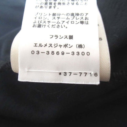 23AW Hermes Short Sleeve Knee Length Cut And Sewn Dress Size 34 Black Women's