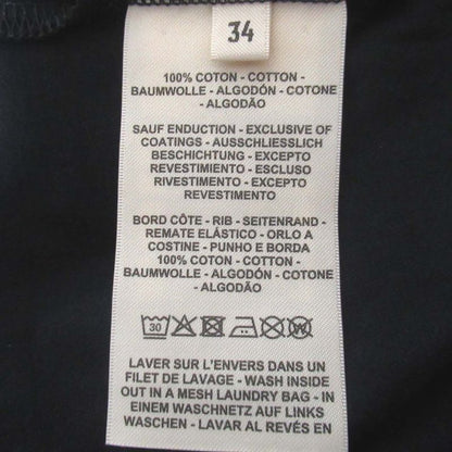 23AW Hermes Short Sleeve Knee Length Cut And Sewn Dress Size 34 Black Women's