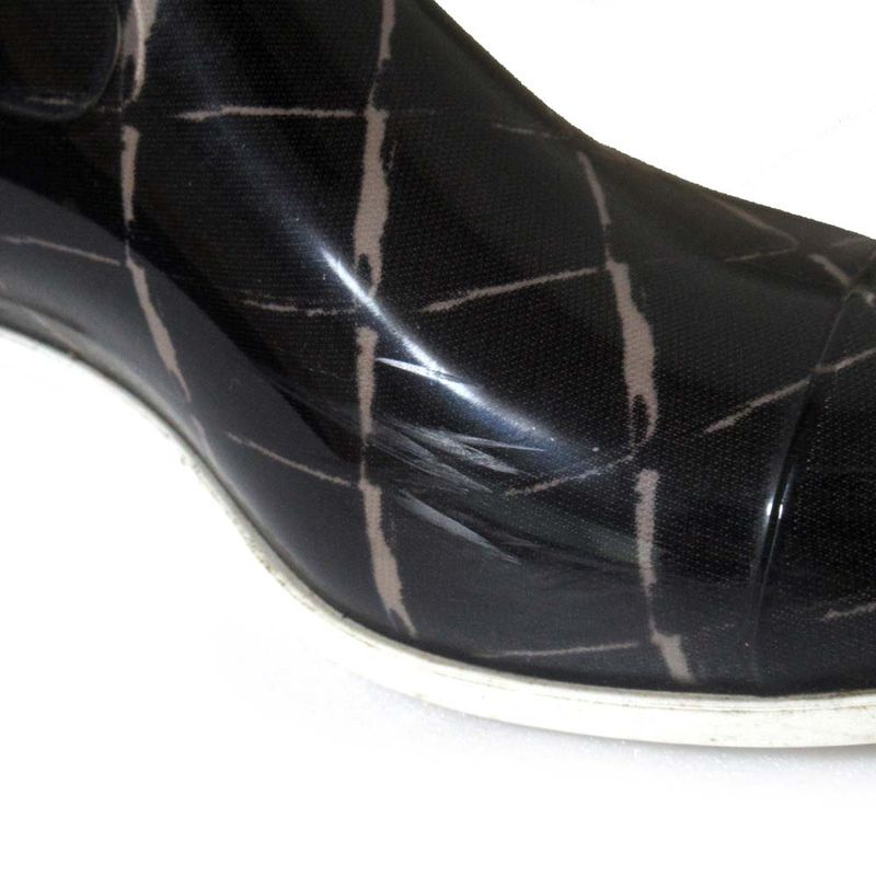 Chanel Matelasse Pattern Rain Boots Size 37 Equivalent To 23.5cm (9.25in) Black