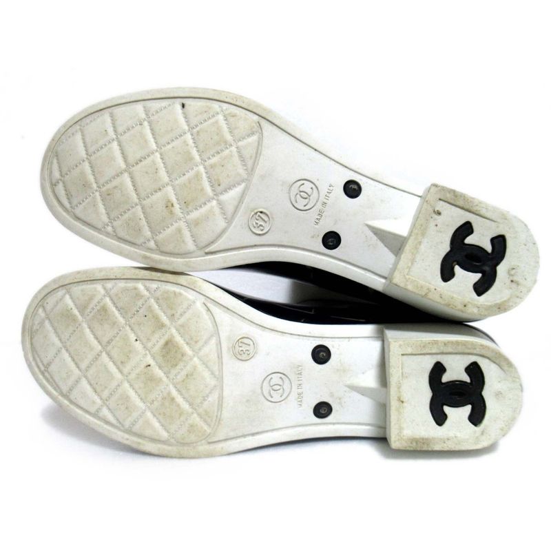 Chanel Matelasse Pattern Rain Boots Size 37 Equivalent To 23.5cm (9.25in) Black