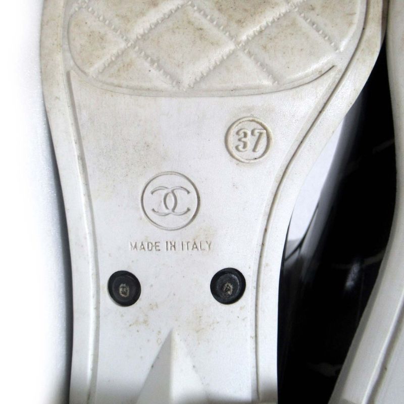 Chanel Matelasse Pattern Rain Boots Size 37 Equivalent To 23.5cm (9.25in) Black