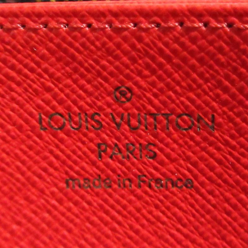 Good Louis Vuitton Caracom Pattern Damier Zippy Wallet Long Wallet N60145 Ebène