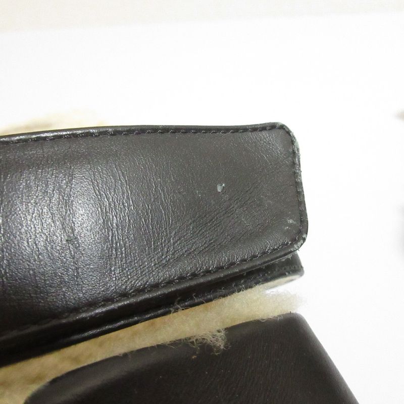 Hermes Chypre Mouton Strap Sandals Black Women's Preowned USED