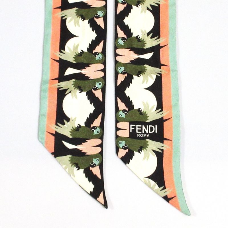 Good Fendi Lappy Silk Scarf 62141000 Multicolor Ladies Used