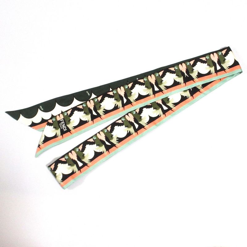 Good Fendi Lappy Silk Scarf 62141000 Multicolor Ladies Used
