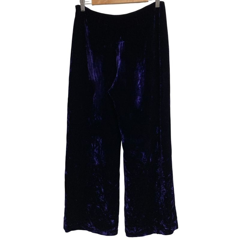 Loewe Silk Blend Velour Velvet Pants Slacks Size 40 Purple Women Used