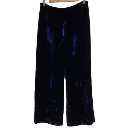 Loewe Silk Blend Velour Velvet Pants Slacks Size 40 Purple Women Used