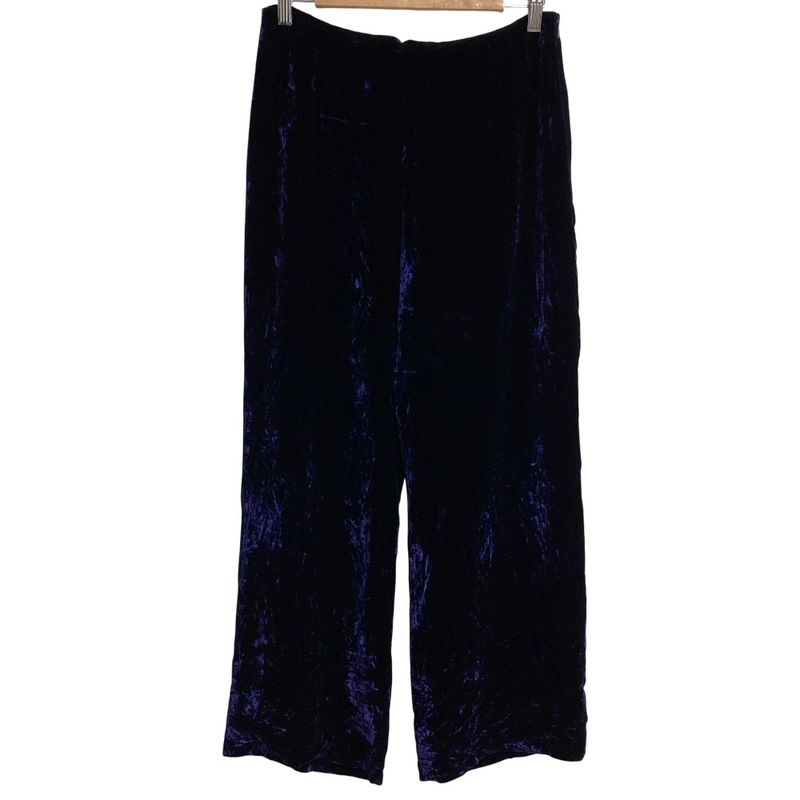 Loewe Silk Blend Velour Velvet Pants Slacks Size 40 Purple Women Used