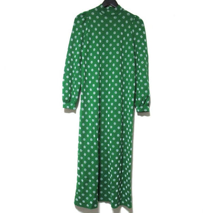 Gucci Dot Pattern Long Sleeve Long Length Knit Dress 617915 Size S 165 88Y