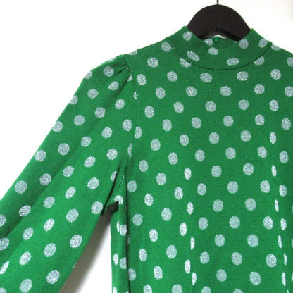 Gucci Dot Pattern Long Sleeve Long Length Knit Dress 617915 Size S 165 88Y