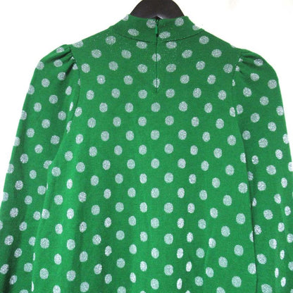 Gucci Dot Pattern Long Sleeve Long Length Knit Dress 617915 Size S 165 88Y