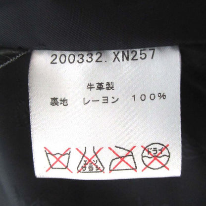 Gucci Leather Double Riders Jacket 200332 Size 52 Black Mens Used