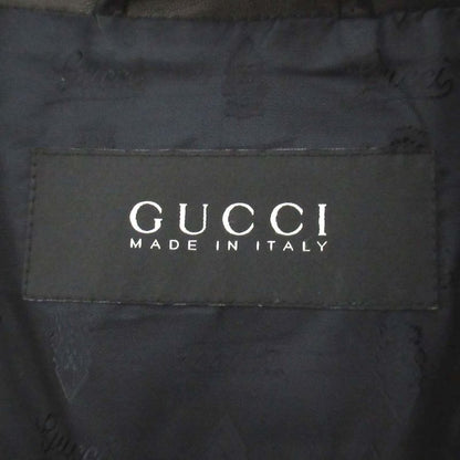 Gucci Leather Double Riders Jacket 200332 Size 52 Black Mens Used