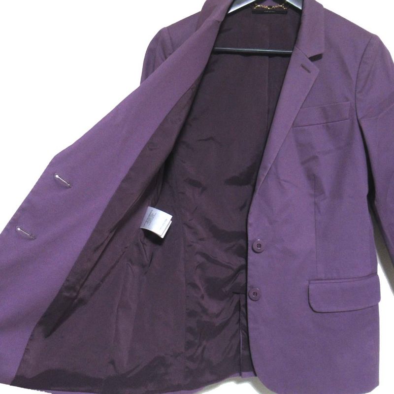 Good Gucci 2B Single Tailored Jacket Size 44 Purple Ladies Used