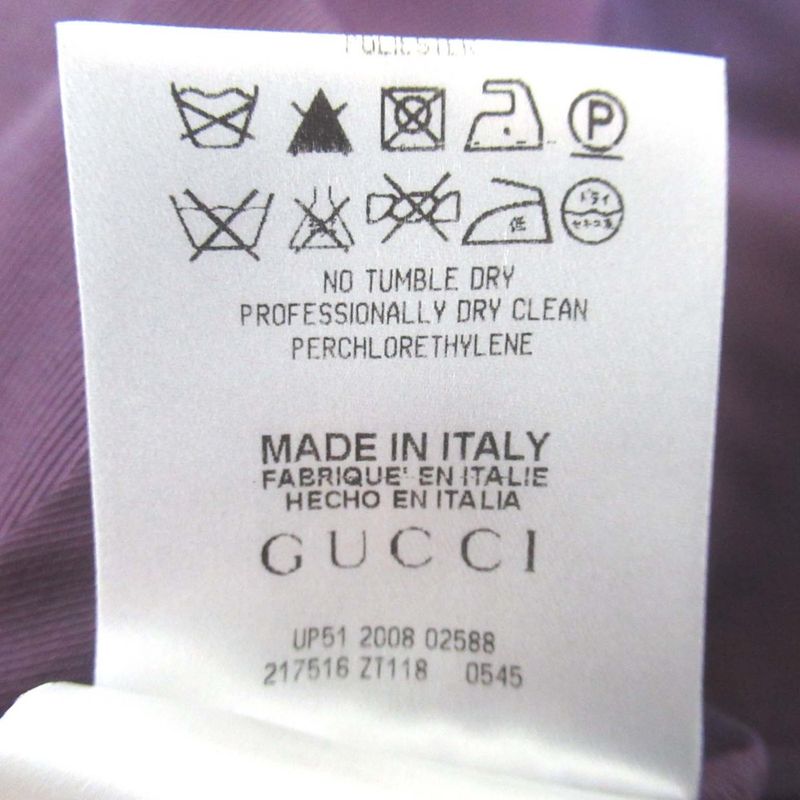 Good Gucci 2B Single Tailored Jacket Size 44 Purple Ladies Used