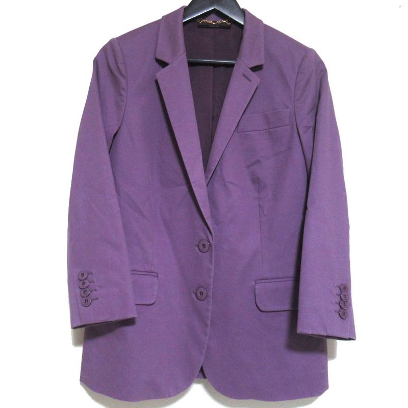 Good Gucci 2B Single Tailored Jacket Size 44 Purple Ladies Used