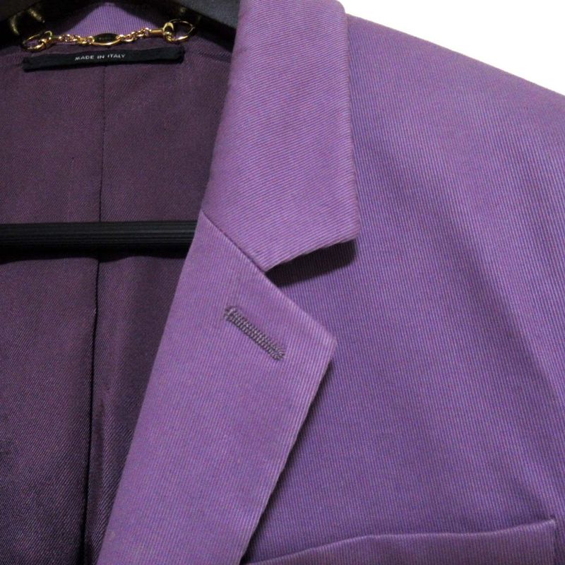 Good Gucci 2B Single Tailored Jacket Size 44 Purple Ladies Used