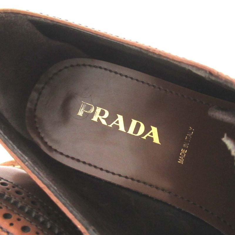 Prada Wingtip Platform Shoes Derby Shoes Dress Shoes Size 37 24cm (9.45in)