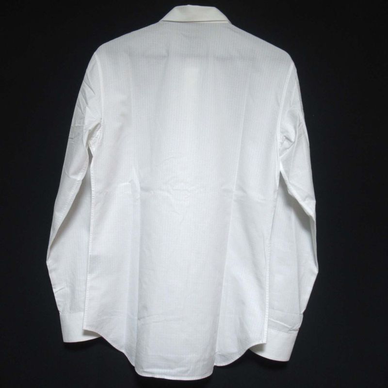 DIOR Homme Dior Homme Cannage Pattern Long Sleeve Dress Shirt Size 40 White