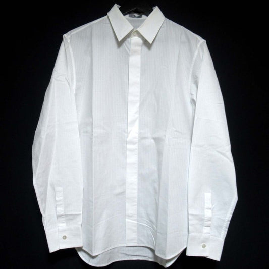 DIOR Homme Dior Homme Cannage Pattern Long Sleeve Dress Shirt Size 40 White