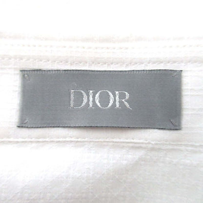 DIOR Homme Dior Homme Cannage Pattern Long Sleeve Dress Shirt Size 40 White