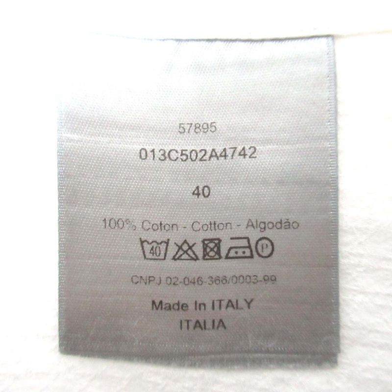 DIOR Homme Dior Homme Cannage Pattern Long Sleeve Dress Shirt Size 40 White