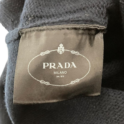 Prada Wool Cashmere Blend Short Sleeve Knit Pullover Sweater Size 38 Navy